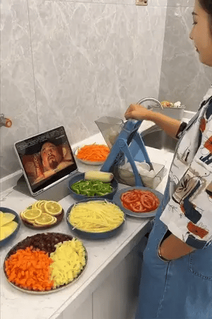 Manual Vegetable Cutter โ Fast & Easy Chopper for Onion, Salad, Fruits & Veggies