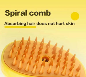 One-Click Pet Brush Spray โ Self Cleaning Anti-Flying Hair Comb