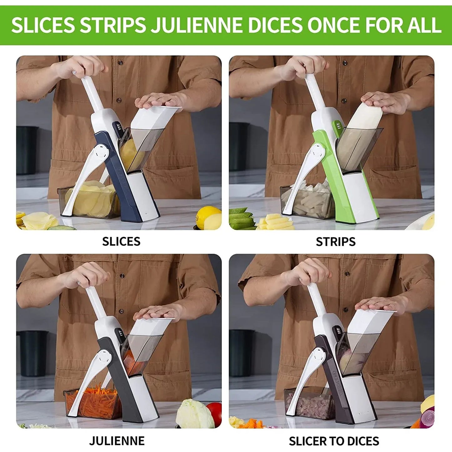 Manual Vegetable Cutter – Fast & Easy Chopper for Onion, Salad, Fruits & Veggies